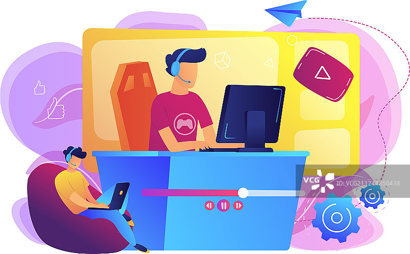 电子竞技游戏直播概念图片素材