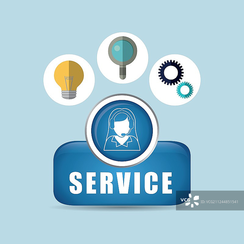 客户服务技术服务图标集图片素材