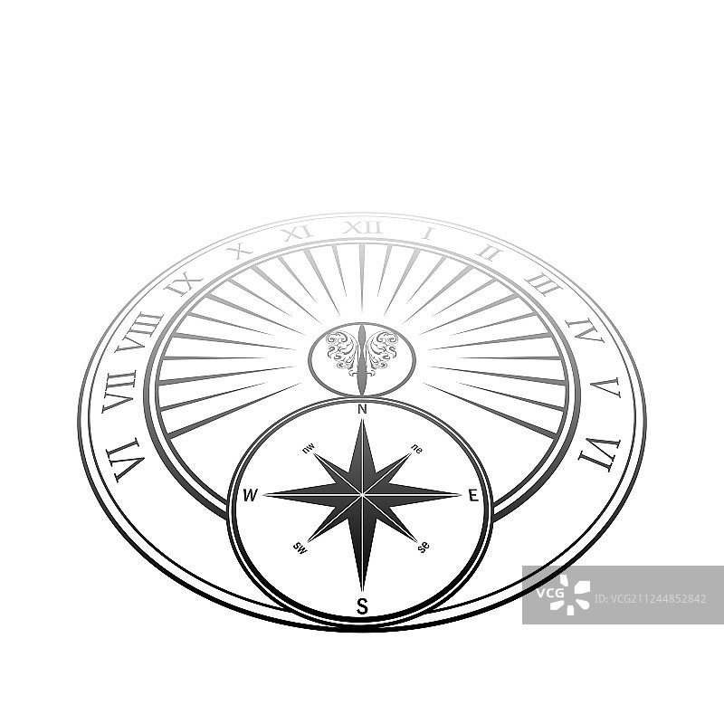 日晷透视背景图片素材