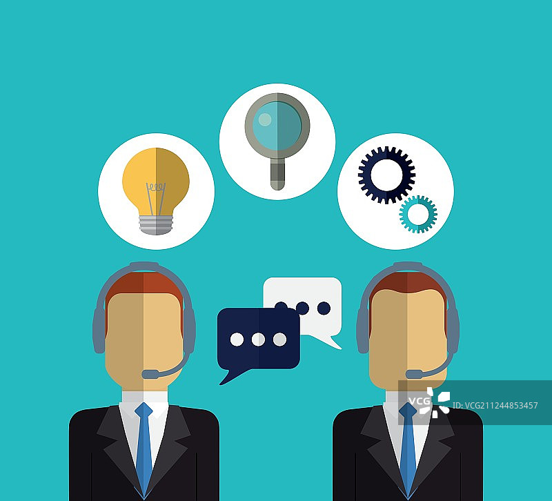 客户服务技术服务图标集图片素材