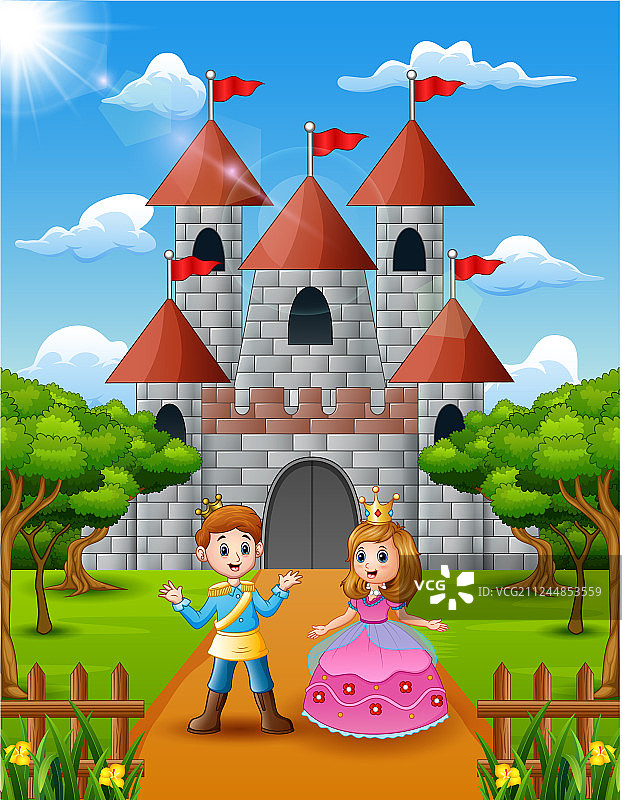 公主和王子情侣图片素材