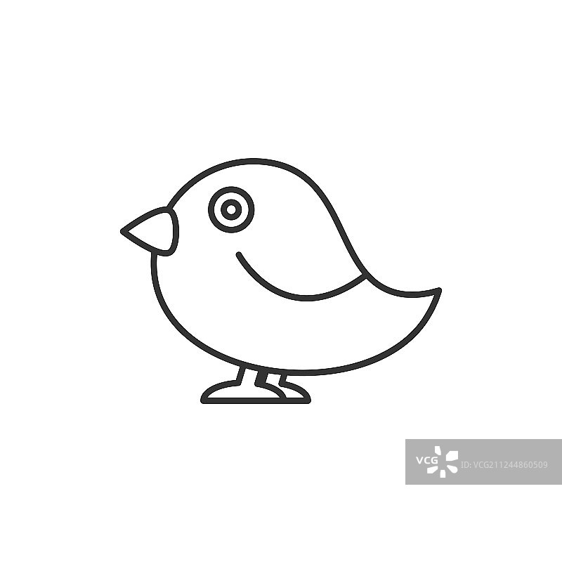 鸟类细线条图标图片素材