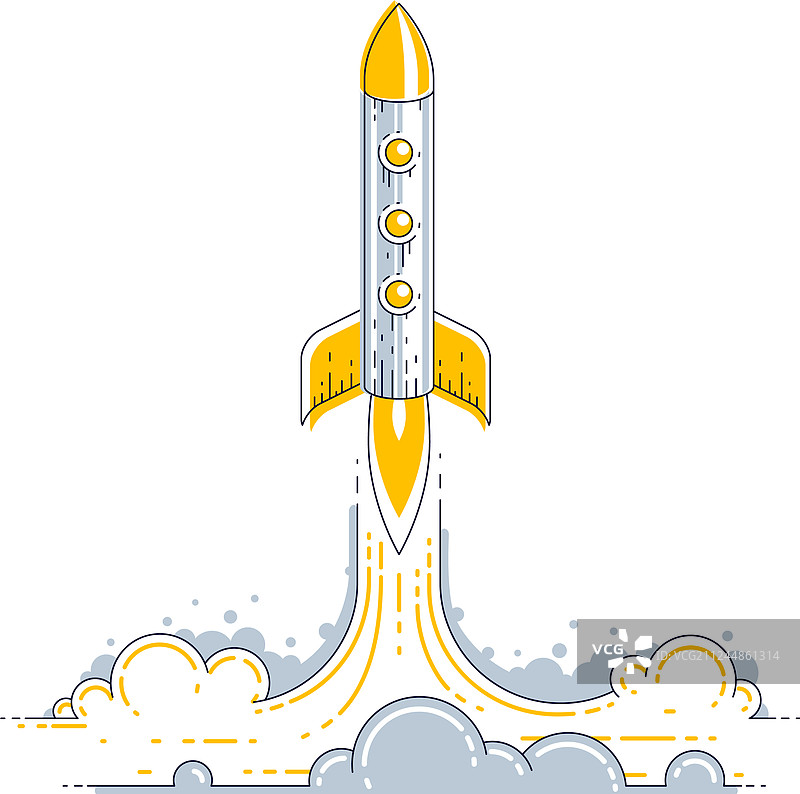 发射火箭探索未知空间图片素材