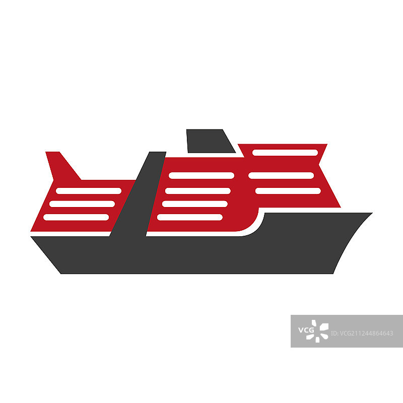 手绘红黑配色机动船艺术图案图片素材