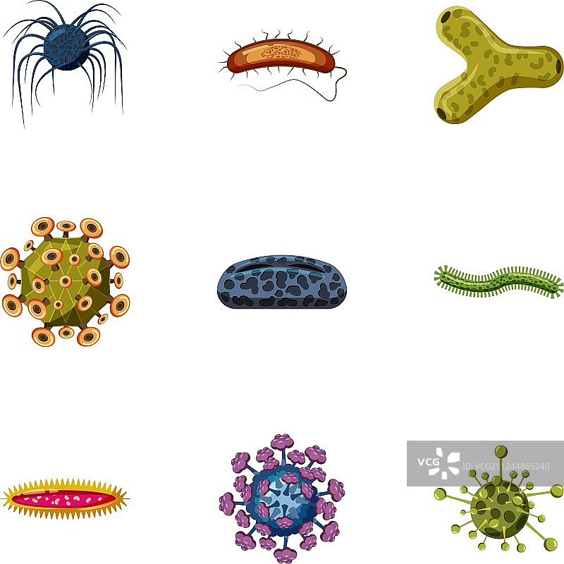细胞图标卡通风格图片素材