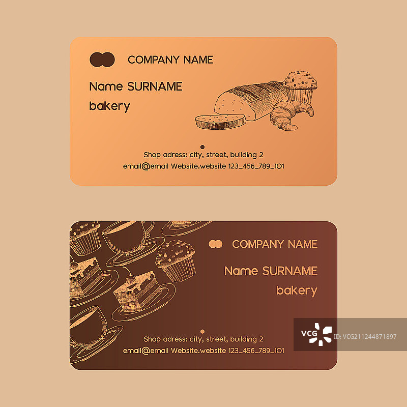 甜点咖啡厅菜单名片图片素材