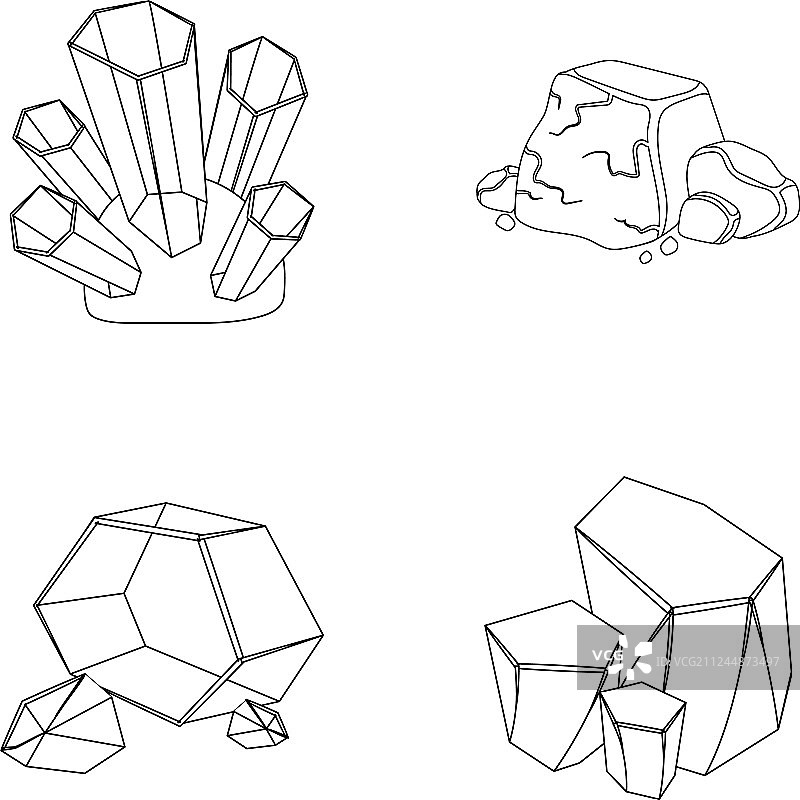 水晶铁矿石珍贵矿物图片素材