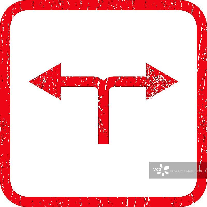 分叉箭头左右图标橡胶印章图片素材