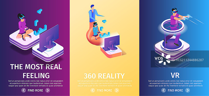 增强现实和虚拟现实banner素材图片素材