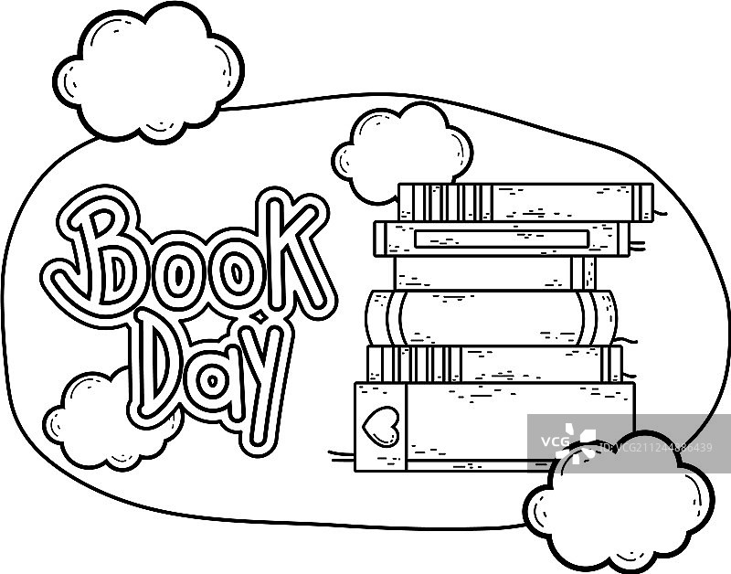 一堆课本庆祝日图片素材