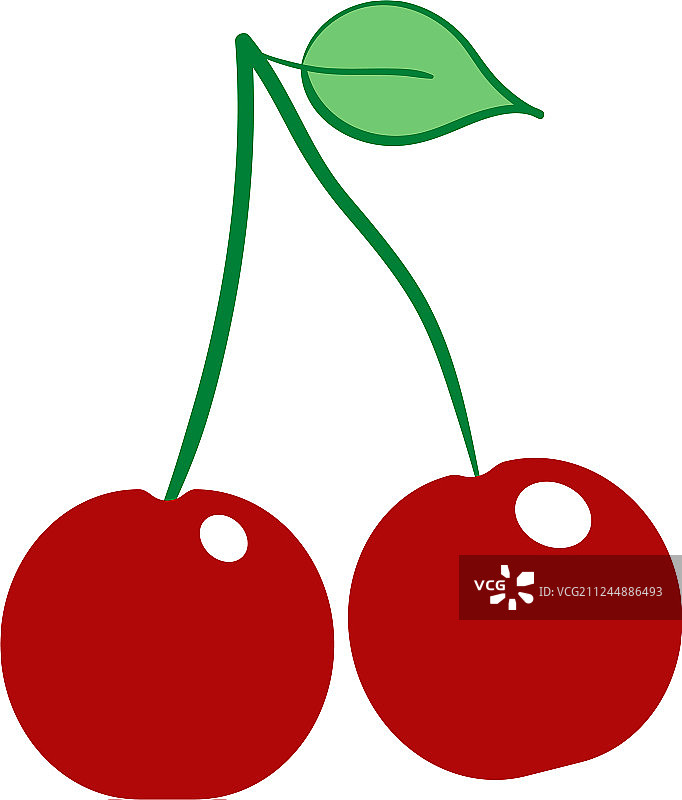 两颗小樱桃图片素材