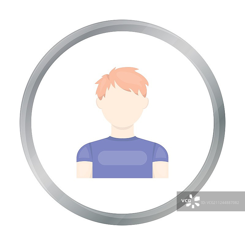 红发男孩卡通头像图片素材