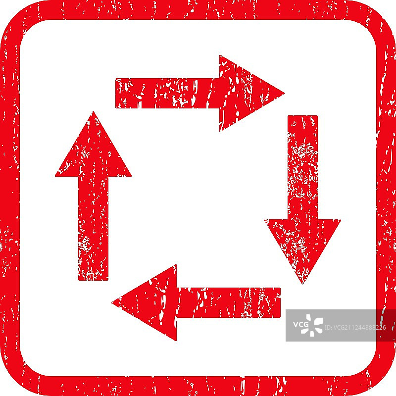 循环箭头图标橡胶图章图片素材