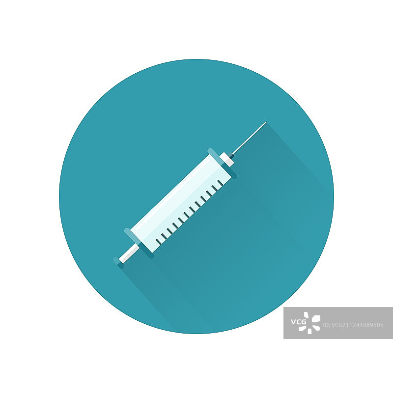 扁平风格设计的注射器图片素材