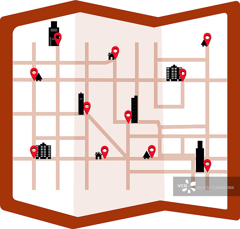 地图标记方向定位图片素材