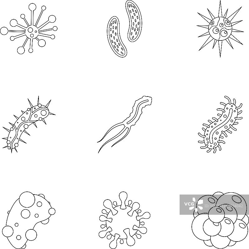 疾病图标轮廓图片素材