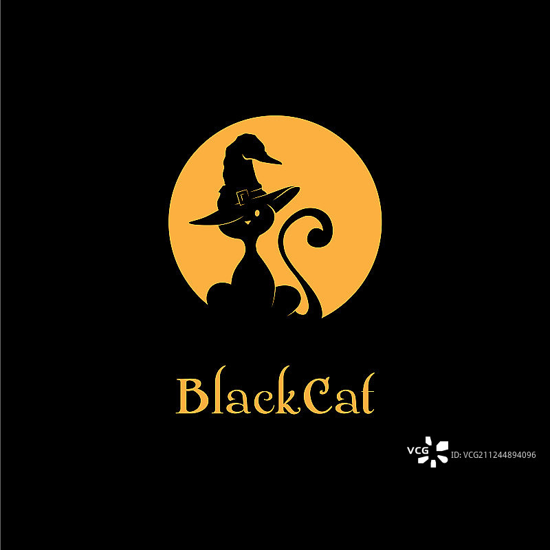 黑猫标志图片素材
