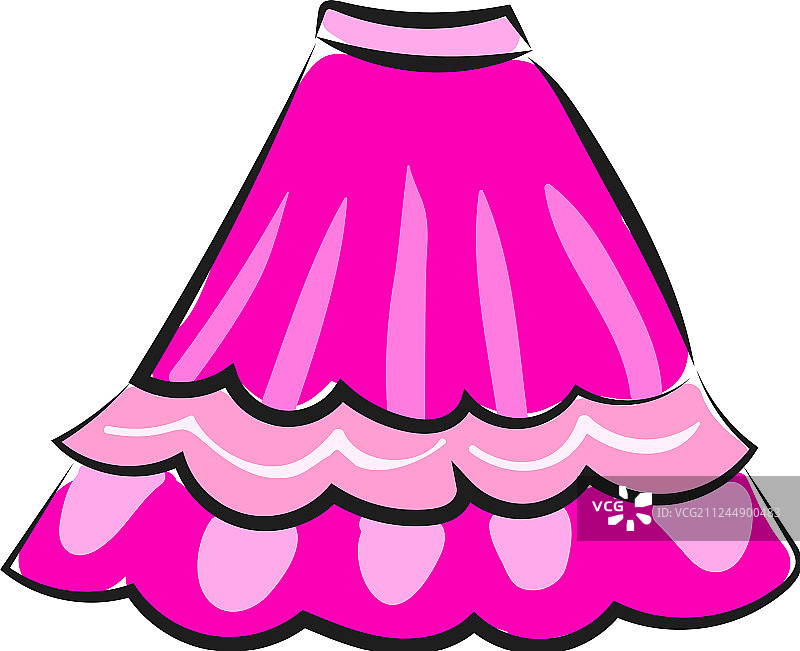 粉色褶裙橱窗绘画图片素材