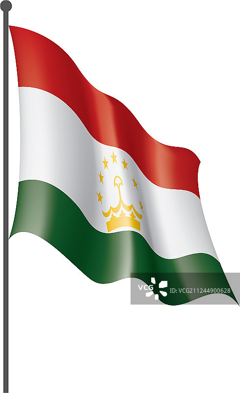 塔吉克斯坦国旗上有白色图片素材