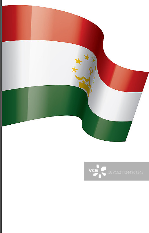 塔吉克斯坦国旗上有白色图片素材