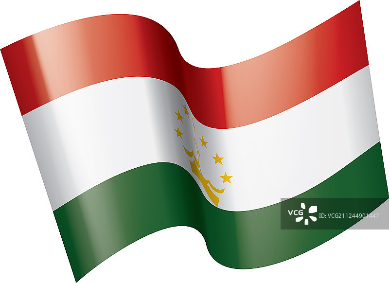 塔吉克斯坦国旗上有白色图片素材