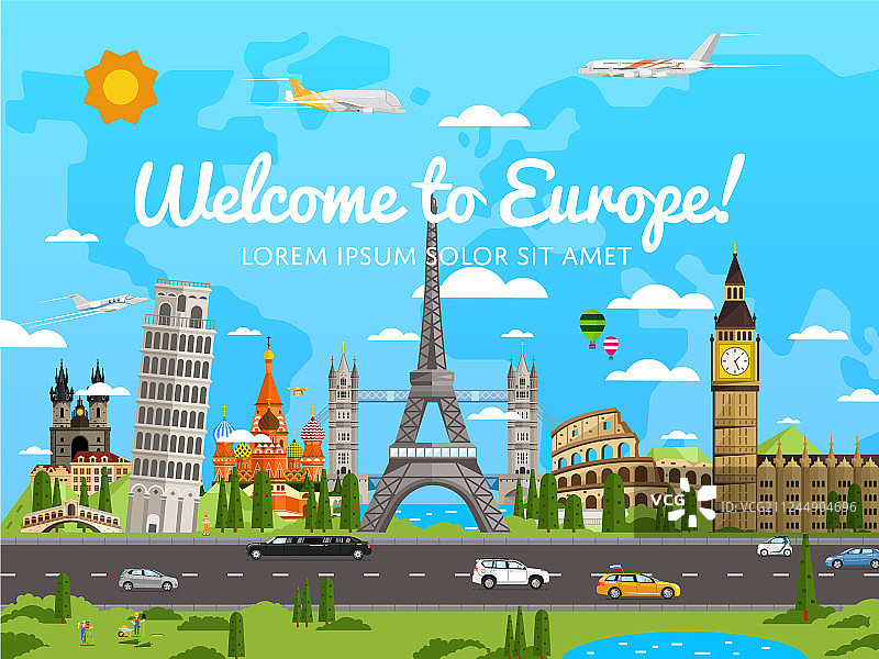 欢迎来到欧洲海报与著名景点图片素材