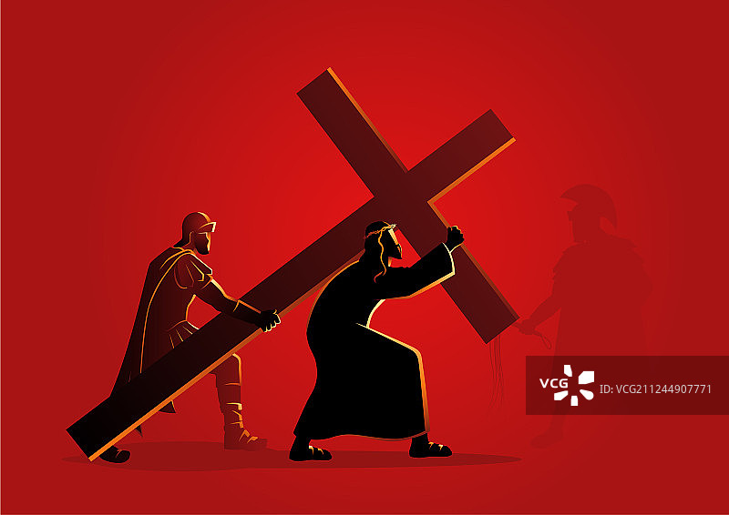 耶稣接受十字架图片素材