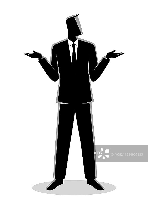 耸肩的商人图片素材