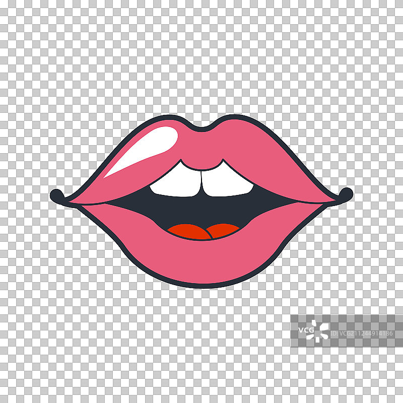 嘴唇贴纸图片素材