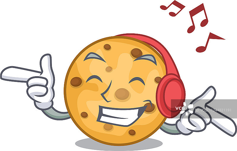 卡通罐子里的燕麦饼干音乐包图片素材