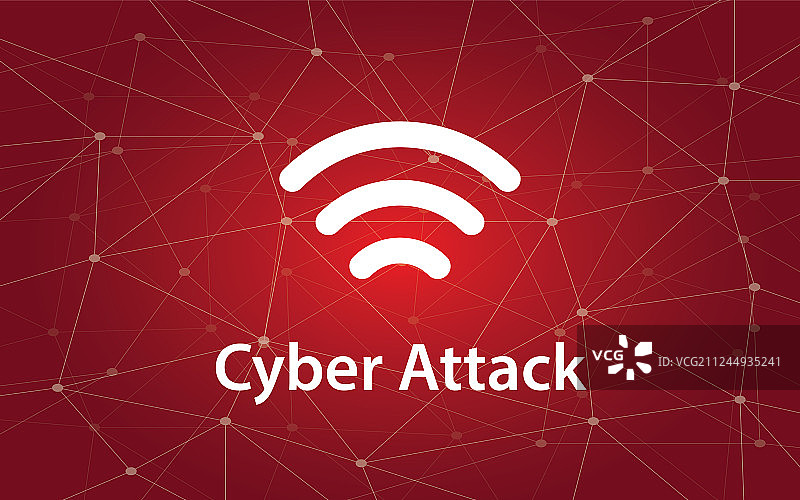 网络攻击白色文字图片素材