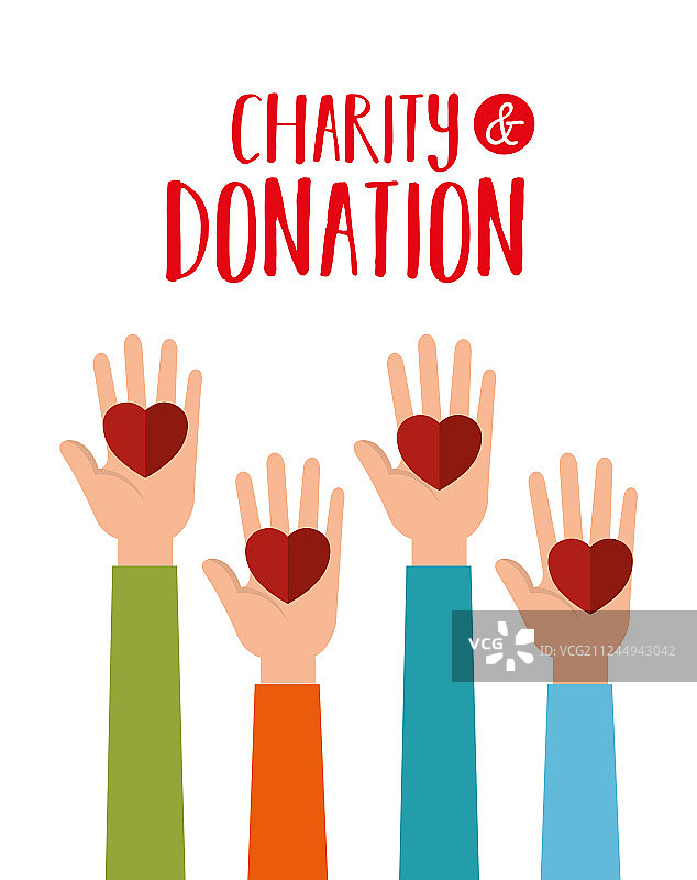 手与爱心慈善捐赠图片素材