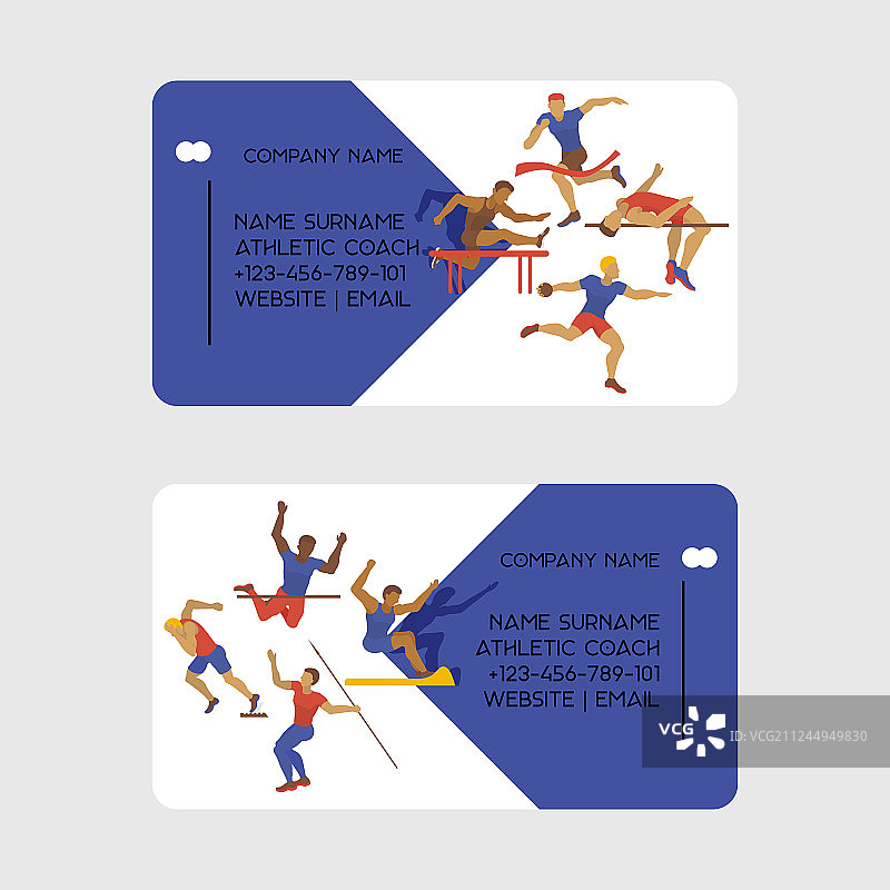 运动教练名片图片素材