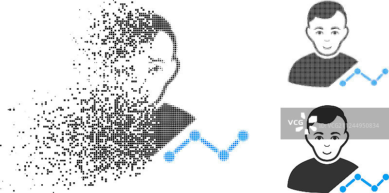 分解点状半色调用户图表面部图标图片素材