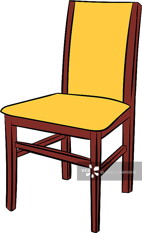经典木椅卡通图标图片素材
