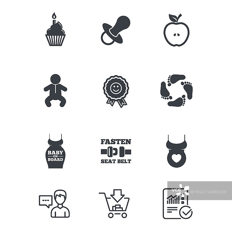 孕期母婴护理图标图片素材