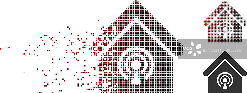 移动像素半色调广播电台图标图片素材