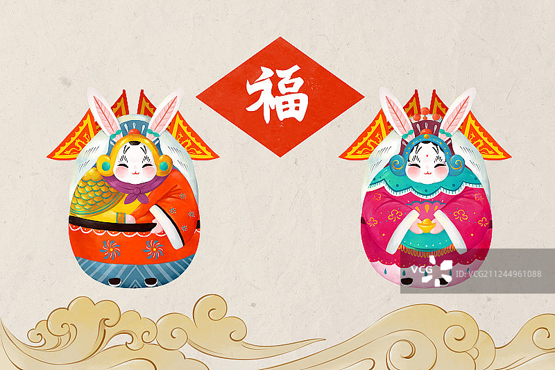 拜兔爷图片素材