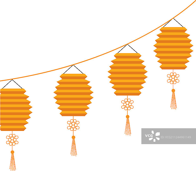 中国风装饰灯笼悬挂图标图片素材