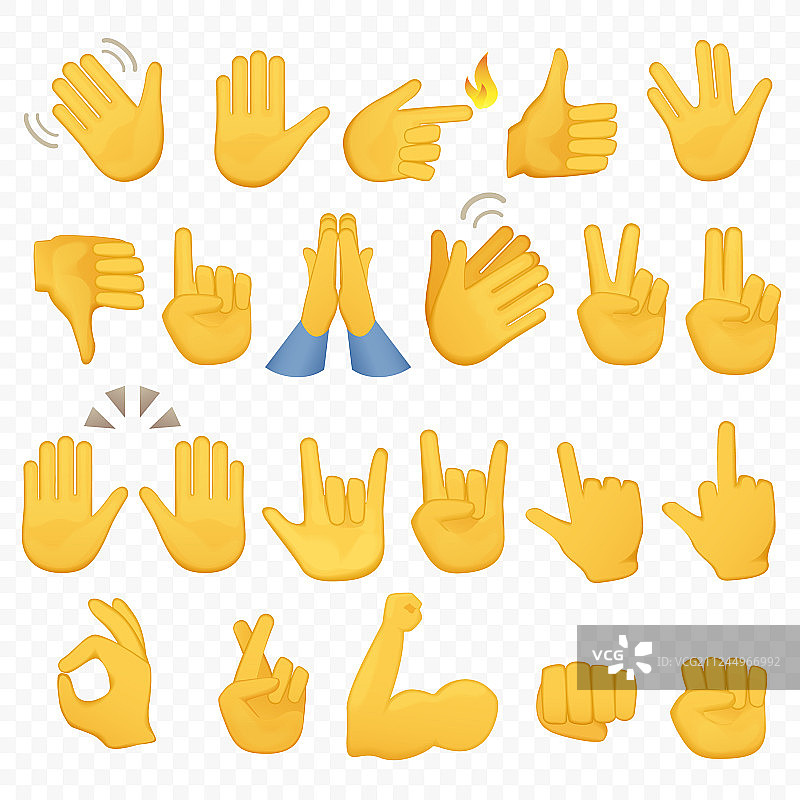 手部图标和表情符号图片素材
