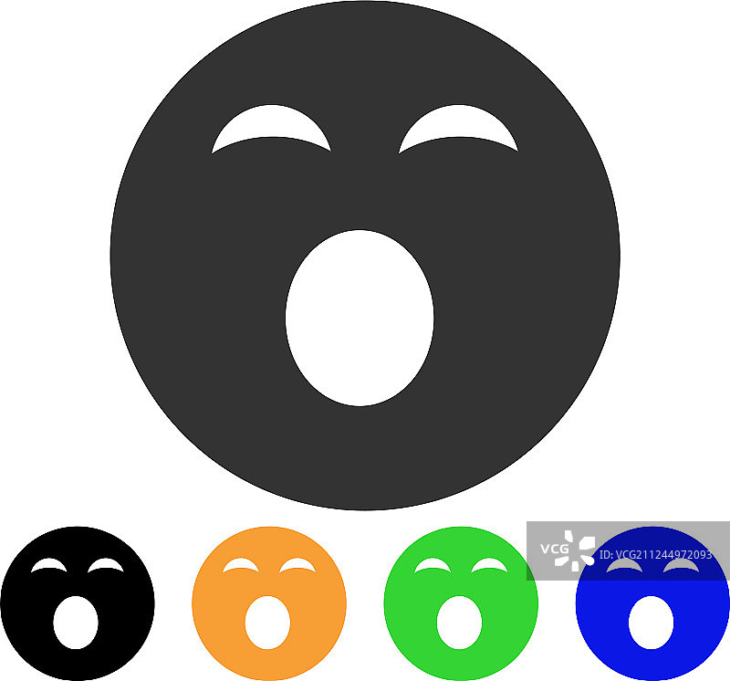 昏昏欲睡的笑脸图标图片素材