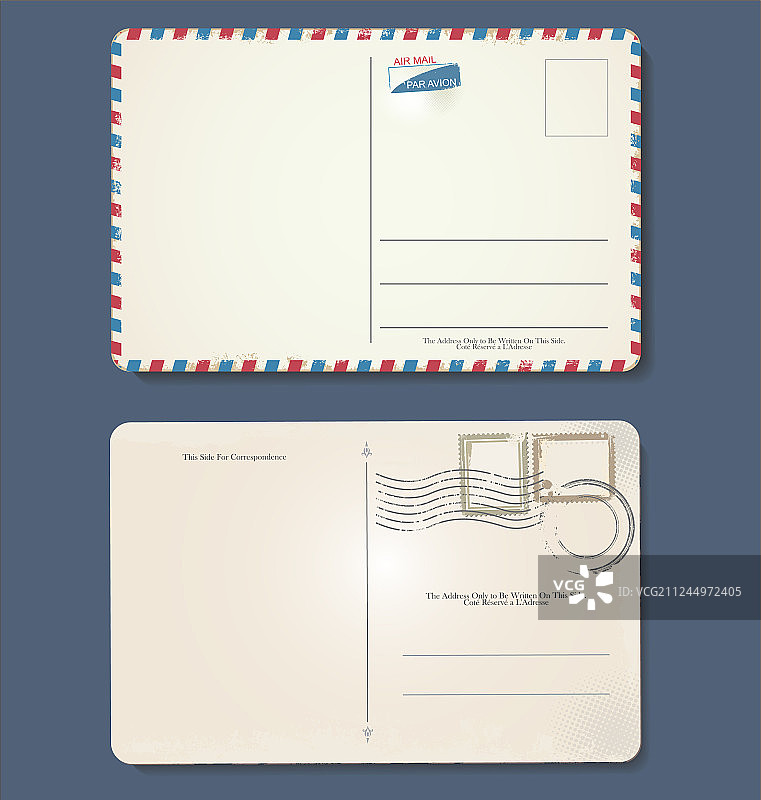 空旧的复古复古设计明信片图片素材