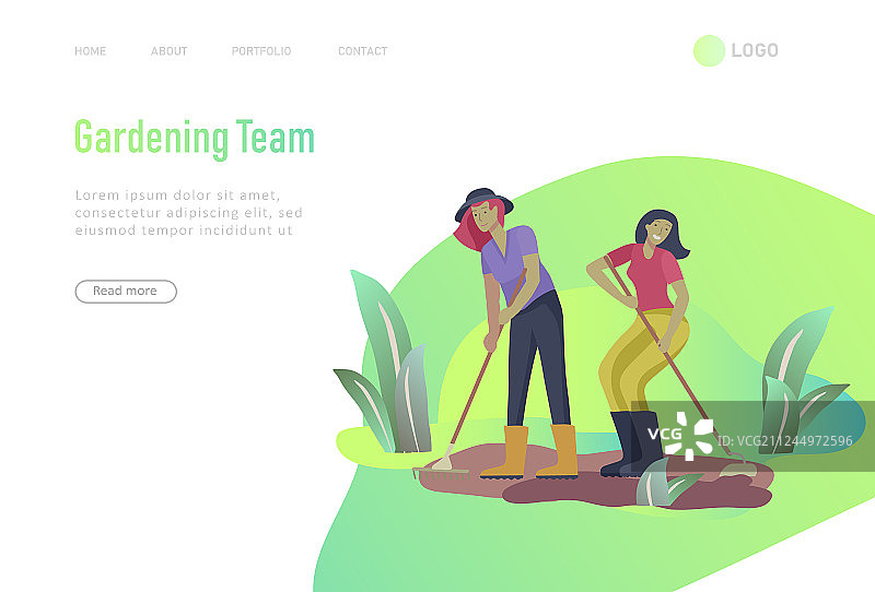 农民进行耕作和园艺活动图片素材