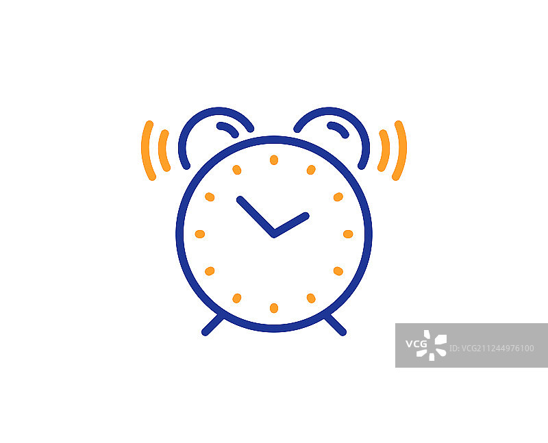 闹钟线性图标时间符号手表图片素材