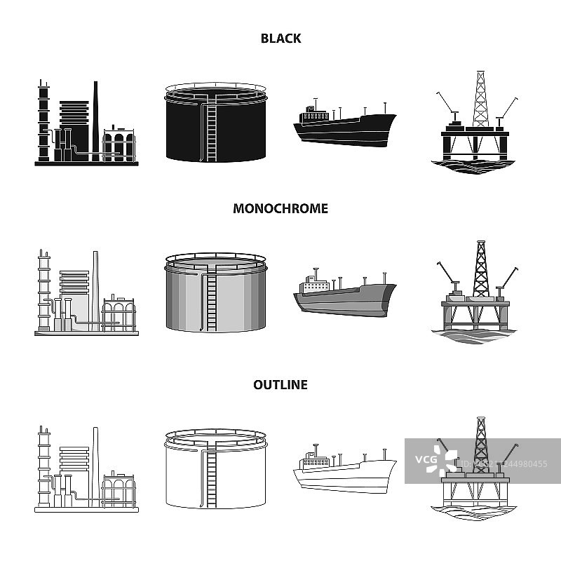 炼油厂储罐塔式石油设备图片素材