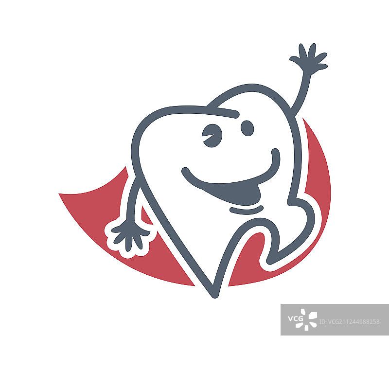 儿童牙科卡通牙齿logo模板图片素材