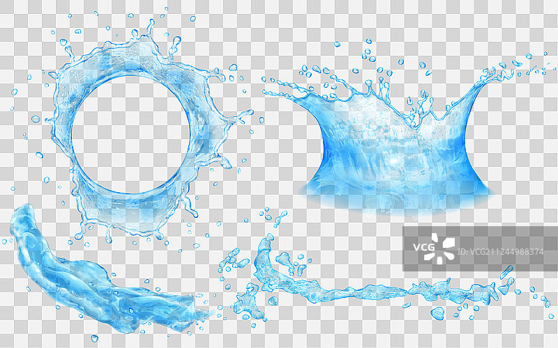 水冠和水花图片素材