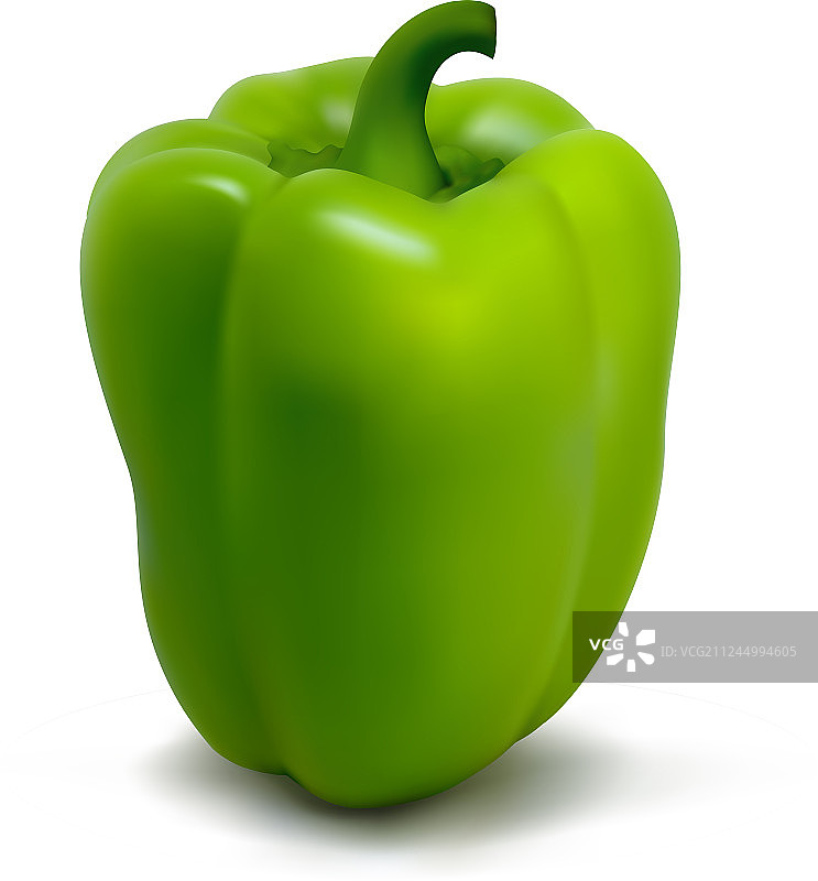 白色背景上的逼真新鲜辣椒图片素材