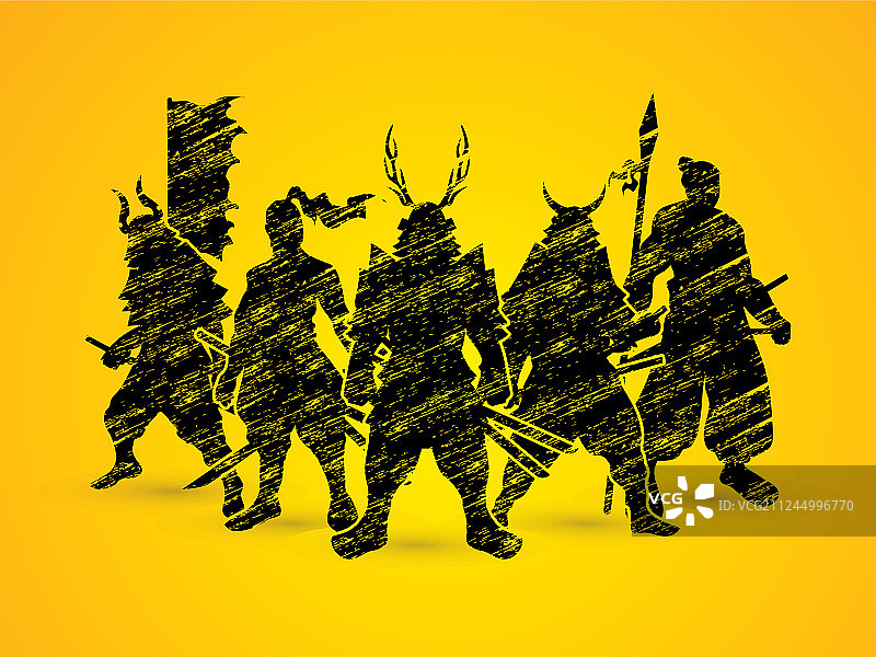 武士战士群像图片素材