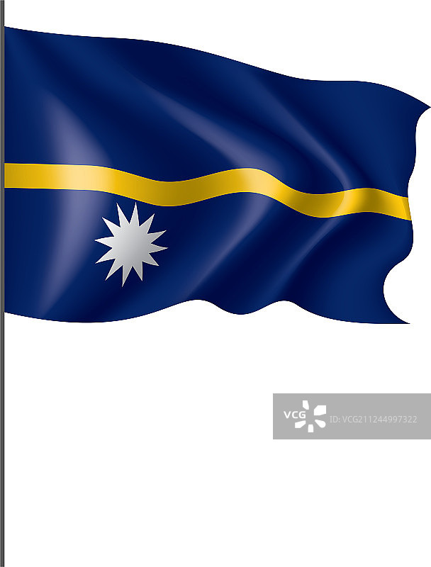 白色的瑙鲁国旗图片素材